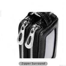 Dompet Kunci dengan Jendela Transparan, Gaya Sederhana, Dompet Koin dengan Resleting Ganda, Tempat Kunci Mobil Satu Bagian, Hadiah Halloween, Hadiah Hari Guru, Hadiah untuk Pria, Hadiah untuk Wanita - MultiWarna - View 11