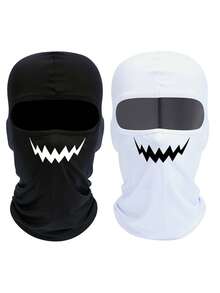 1pc/2pcs Unisex Printed Cycling Balaclava Ski Mask Motorcycle Climbing Headwear, Suitable For Daily Outings, Travel, Hiking, Climbing And More - Multicolor - View 11