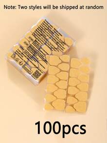 2/5/10/15/20/25/30/50/100片牛皮紙果凍膠指甲黏貼片，超黏防水強效超薄雙面黏貼指甲貼紙，透明指甲膠片，強效固定，透氣高級膠，適用於穿戴式指甲貼敷，女性指甲用品，美甲配件工具 - 彩色 - 查看 17