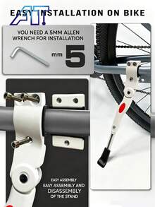 1pc Lightweight Aluminum Alloy Bicycle Stand - High Strength And Durable Bicycle Support - Suitable For Various Types Of Bicycles, Including Mountain Bikes, Road Bikes And City Bikes - Non-Slip Design, Easy To Install And Adjust - Multicolor - View 4