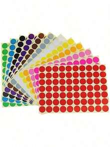 700 PCS Colorful Dot Stickers (70 Stickers Per Sheet) Round Color Coding Labels, 16 Random Color Styles Color Coding Label Stickers, Suitable For Office School Supplies - Set - View 4