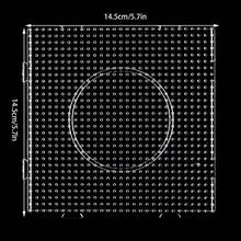 3件組迷你穿孔板，適用於2.6mm熔融像素珠，透明大號正方形圓形六角形模板，DIY熨燙熔融珠手工配件 - 透明 - 查看 3
