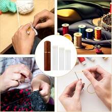 12Pcs Stainless Steel Easy To Thread Side Hole Sewing Needles, Handmade Sewing Needles For Elderly, DIY Home Craft Products - Multicolor - View 6