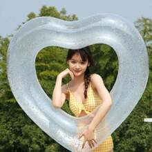 Naturepeak Inflatable Swimming Rings, Including Transparent, Blue, Pink, Purple, Gold, And Silver Sequins, Suitable For Summer Water Sports, Pool Parties, Beach Parties, Swimming Pools, Beaches, And Summer Swimming Rings - A-yongQuan - View 5