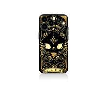 手机壳:适配 iPhone17 16 15 14 13 12 11 proPro Max系列 福猫招财图案 男女高级感 - ホワイト - チェックする 5