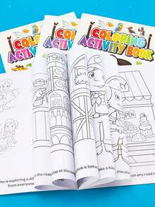 Coloring Books, Hand-Painted Graffiti Easy Coloring Book Cartoon Animals, The Ideal Gift For Children, Colors, Suitable For 3 Years Old + Educational Activity Pages, Classroom Learning, Birthday Or Back-To-School Gifts - Multicolor - View 1
