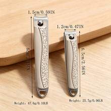 Zinc Alloy Embossed Nail Clipper With File, Large/Small Size Optional | 3D Relief Texture + Quenched Sharp Blade 2-In-1 Manicure Tool | 1pc/2pcs Optional, Non-Slip Durable Nail Care Set - Nail Clippers - View 11