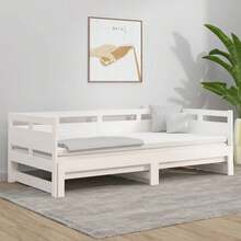 vidaXL Lit coulissant sans matelas blanc 2x(90x200) cm - Blanco - Ver 3