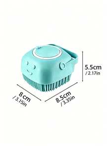 1pc Pet Bath Brush, Silicone Massage Rubber Bath Comb With Shampoo Dispenser, Grooming Tool For Dogs And Cats, Random Color - Multicolor - View 7