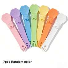 Random Color Cat Striped Feeding Spoon, Cat Feeding Spoon, Cat Striped Squeeze Snack Spoon, Cat Food Snack Spoon, Pet Tableware - One Size Fits All - View 7