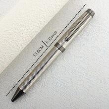 奢華扭紋金屬圓珠筆 磨砂黑 旋轉式主管書寫筆 流暢墨水 商業辦公簽名禮品筆 - 702 - 查看 10