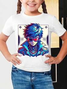 Camiseta de Niño con Estampado de Matemáticas Letras Coloridas y Pi Divertida para la Escuela o Uso Diario - Blanco - Ver 7