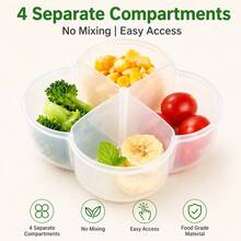 1 pieza Dispensador de leche en polvo de 4 compartimentos, Caja portátil de leche en polvo con trébol, Contenedor de leche en polvo para uso al aire libre, Divisor de leche en polvo para recién nacidos, Adecuado para viajes diarios - Multicolor - Ver 8