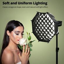 AMBITFUL PS30 SE PS50 SE Octagonal Softbox 30/50cm, Bowens Mount Foldable Quick Release Portable Octagonal Softbox, Includes Honeycomb Grid, Diffusion Cloth And Storage Bag, Suitable For Studio LED Video Photography Lights - View 7