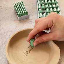 1套大寫和小寫字母黏土印章組，DIY手工字母模具，可重複使用，小型壓花工具，手工藝材料，浮雕模具，適合手工愛好者 - A - 查看 2