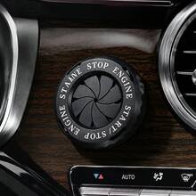 Auto Ein-Touch Start Zündknopf Abdeckung, Drehbare Ein-Touch Startknopf Abdeckung, Auto Motor Ein-Touch Start/Stopp Zubehör, Auto Zündschalter Abdeckung, Coole Motorrad Auto Dekoration Geschenk, Geburtstagsgeschenk - Abdeckung des Startknopfes - Übersicht 1