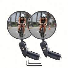HD Wide-Angle Bike Rearview Mirror - 360° Rotatable Handlebar End Mirrors For Mountain & Road Cycling - Black - View 2