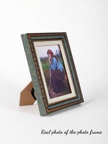 1pc 4"X6" Vintage Style Photo Frame, Suitable For Home, Living Room, Bedroom Wall Or Tabletop Display, Ideal For Decorating, Commemorating Friends, And Gift Giving - Multicolor - View 12