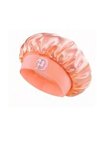 1 Stück Unisex bedruckte Satin-Schlafmütze mit weichem Gummiband, bequeme Nacht-Haarschutzmütze für Haarpflege, Reisen und den täglichen Gebrauch - Schneeknospenfarbe - Übersicht 8