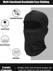 1pc/2pcs Unisex Printed Cycling Balaclava Ski Mask Motorcycle Climbing Headwear, Suitable For Daily Outings, Travel, Hiking, Climbing And More - Multicolor - View 5