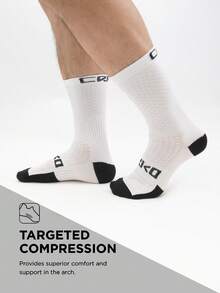 4 Pairs Unisex Sports Cycling Socks, Suitable For Cycling, Running, Hiking, Gym, Tennis, Golf, Work. - Multicolor - View 3