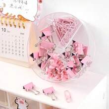 Multifunctional Paper Clips, Binder Clips, Push Pins, And Butterfly Clips Combination Set, Suitable For Office And Study Folders - Multiple Styles - View 1
