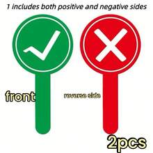 1/2pcs Double-Sided Handheld True/False Answer Paddles, Classroom Teaching Voting Signs, Birthday Party Game Supplies, Back To School - Multicolor - View 3