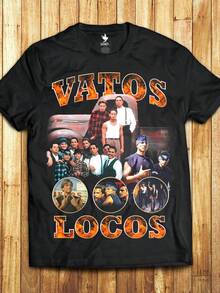 Camiseta de manga corta para hombre en honor a los chicos locos - Estampado elegante| Ajuste| Ropa Casual| Opción de Regalo Ideal con Diseño de Alta Calidad - Negro - Ver 1