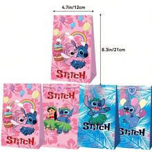 Disney 24-Piece Stitch Gift Bag Set, Cartoon-Themed Party Supplies Set, Gift Wrapping Accessories, Party Gift Bags, Suitable For Birthday Gifts. - Multicolor - View 5