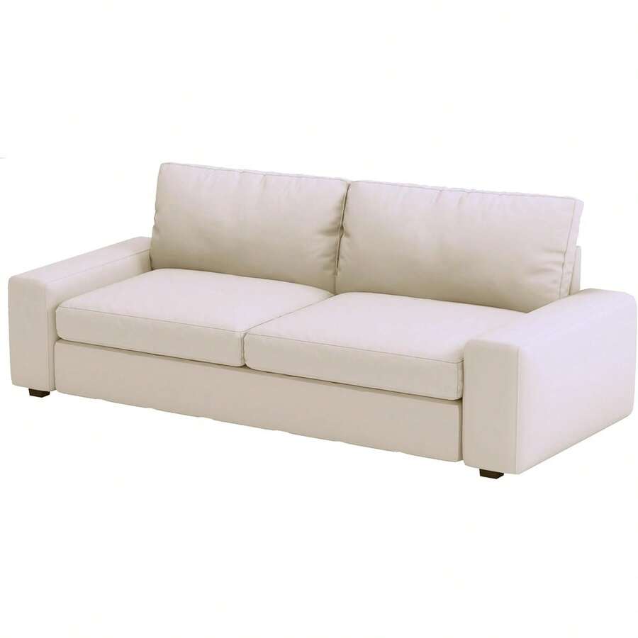 HomeTown Market La resistente funda para sofá KIVIK es compatible con el sofá Kivik.Solo funda de asiento (poliéster beige 3 asientos) - Poliéster beige, 3 plazas - Ver 1