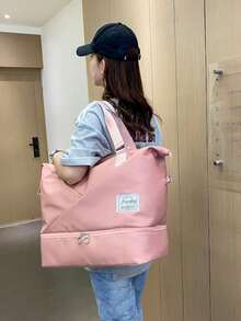 Summer New Travel Bag | Large Capacity Water-Resistant Gym Bag | Handheld & Crossbody Dual-Use Design | Essential For Short Business Trips/Gym/Weekend Trips | Lightweight & Durable Nylon Material - Multicolor - View 4