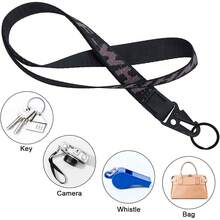 (1PCS) OFF Long Neck Lanyards For ID Badges, Lanyards For Keys,WHTIE Cute Cool Lanyard Strap For Car Keys, Card Holder, Whistle, Keychain, Wallet - Black - View 3