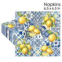 20pcs/40pcs/60pcs 2-Ply Soft Summer Lemon Napkins, 33cm*33cm Unfolded, Disposable Party Lunch Napkins, Guest Hand Towels, Decorative Paper, Birthday Decorations, Wedding Anniversary, Graduation Party Decor - Multicolor - View 5