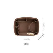 18pcs Felt Organizer Insert Liner For Picotin 22, High Quality Large Capacity Inner Bag, Handbag Organizer (Brown) - Brown - View 7