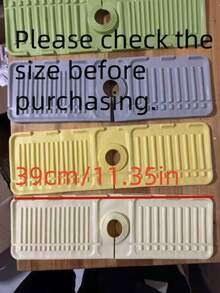 1pc Silicone Faucet Splash Guard - Silicone Faucet Handle Drip Tray, Dish Soap Dispenser, Sponge Pad Behind Faucet, Kitchen Sink Accessories, Anti-Splash, Trimmable To Narrow Edge, Suitable For Bathroom Sink, Kitchen Sink And Dish Rack - Multicolor - View 13