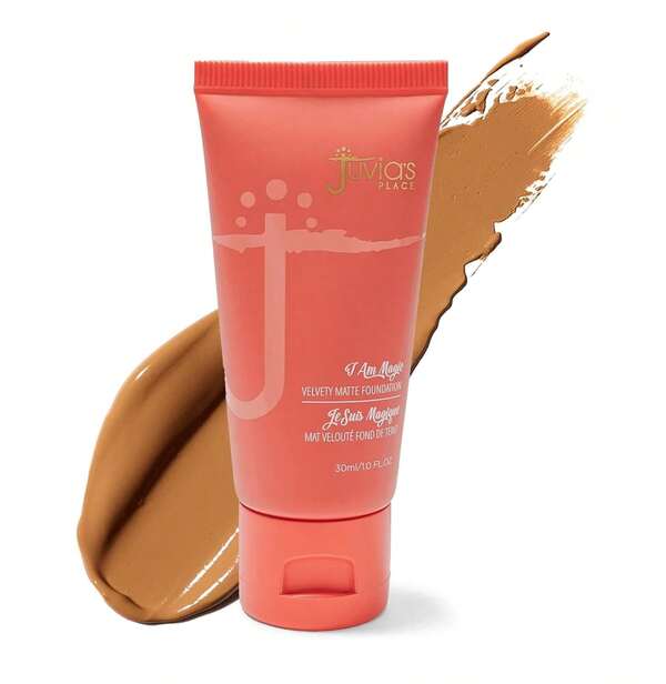Juvia's Place I Am Magic Velvety Matte Liquid Foundation 330 - Accra - Dark W/Cool Olive Undertone, Makeup Foundation Full Coverage, Lightweight, Long Wear, Velvety Matte Finish