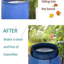 4pcs/Set Bucket Mosquito Net Cover, Garden Outdoor Rain Barrel Mesh Cover, Sieve Protective Cover, Filter Protective Net, Water Tank Sieve Protective Cover, Suitable For Summer Outdoor Yard Bucket Anti-Leaf, Anti-Mosquito, Anti-Dust - Black - View 8