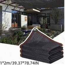 黑色遮陽網陽台防曬布，加厚抗UV隔熱網，高空防墜落保護網，戶外遮陽篷 - A - 查看 2