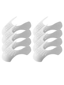 COSYLEE 4 Pairs Shoe Supports, Anti-Wrinkle, Anti-Deformation, Lightweight And Durable, Suitable For Sports Shoes And Casual Shoes - 4 Pairs - White - View 1