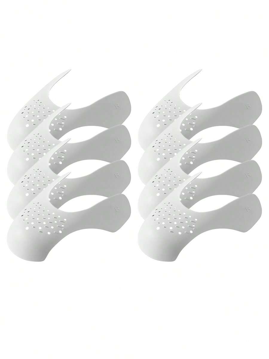 COSYLEE 4 Pairs Shoe Supports, Anti-Wrinkle, Anti-Deformation, Lightweight And Durable, Suitable For Sports Shoes And Casual Shoes - 4 Pairs - White - View 1