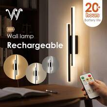 Wireless Rechargeable LED Wall Lamp With Remote Control, Magnetic Dimmable Battery Operated Wall Light Cordless Home Decor For Bedroom,Living Room,Kitchen Cabinet,Stairway - 星星 - 查看 1