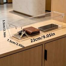 1/3/6pcs-Universal Transparent Drawer Cup And Fork Spoon Storage Box, Desktop Organizer Box, Portable Drawer Storage Organizer, Desktop Organizer Box, Cutlery Divider Box, Drawer Storage Set - Multicolor - View 3