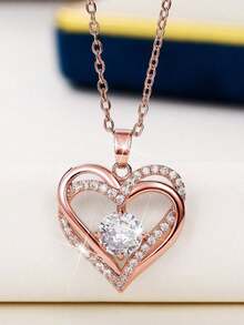 1 collar de cuentas para mujer, adecuado para uso diario y vacaciones. - Oro rosa - Ver 1
