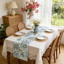 1pc Floral Pattern Table Runner, Modern Style, Home Kitchen Decor, 1 Home Decor Indoor/Outdoor Party Supplies, Suitable For Daily Home Kitchen Decor And Event Decoration - Multicolor - View 7
