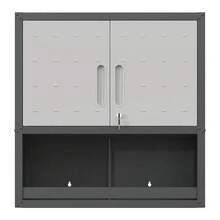Metal Wall-Mounted Tool Storage Cabinet with Locking Door and 1 Shelf 1 Opened Drawer for Garage Warehouse,Office,Assembly Required - Standard - Übersicht 6