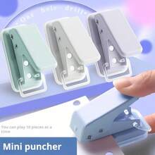 Mini Single Hole Puncher, Portable Handheld One Hole Paper Punch Can Punch 10 Sheets At Once, Small Round Hole Punch Tool For Loose Leaf Journal Planner Scrapbook Office School Stationery - A - View 9