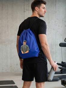 Custom Drawstring Backpack, Personalized Photo Drawstring Gym Bag, Multiple Colors Available, Sackpack For Travel Fitness Daily Use, School Supplies,Gifts For Men,Draw String Bag,Draw String Bag,Lightweight Cinch Sack, Fitness, After-School Club Bags - Multicolor - View 3