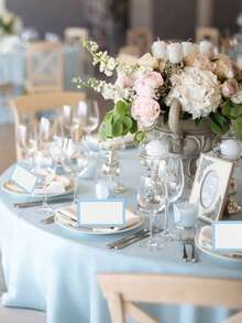 30/10pcs Pink & Blue Gender Reveal Place Cards, Folded Table Cards, Perfect For Wedding Place Cards, Buffet Food Labels, Banquet Tables, Cocktail Parties And Name Cards, Boy/Girl Birthday Party Thank You & Blessing Cards, Baby Shower - Multicolor - View 9