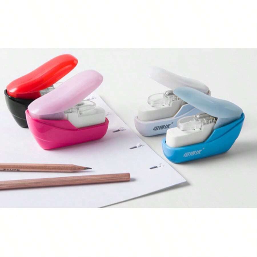 Mini Nail-Free Stapler, Portable Stapling Machine, No Staples Hand Stapler, Office School Learning Supplies For Students - Single Piece - View 1