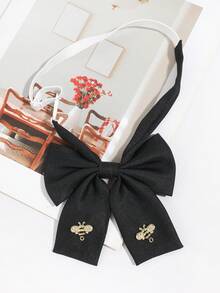 1 Set Women's Casual Solid Color Bee Adjustable Collar Bow Tie Set, Suitable For Campus, Shopping, Dating - Multicolor - View 11